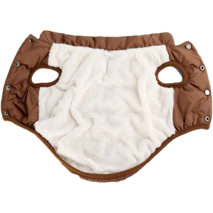 Теплий зимовий жилет для собак з флісовою підкладкою, кавового кольору, 3XL (90 см)
