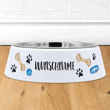 Миска для корму з іменем для собак PrintPlanet® - персоналізована миска для тварин з друком (Layout 4)