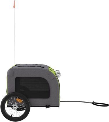 Фаркоп-причіп для велосипеда Gecheer, чорний, для собак, 69x133.5x73.5 см, зелений