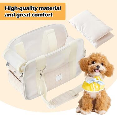 Транспортувальна сумка для собак та котів до 5 кг – Легка та дихаюча переноска для маленьких собак та котів, з ременем безпеки та кишенями, ідеальна для автомобіля, подорожей та активного відпочинку