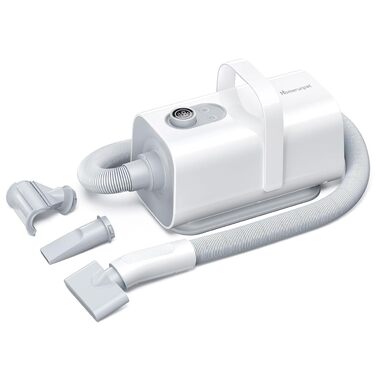 Ультрасушар для собак HomeRunPet Ultraleiser - професійний фен для грумінгу, 99 швидкостей та регулювання температури, 3 насадки