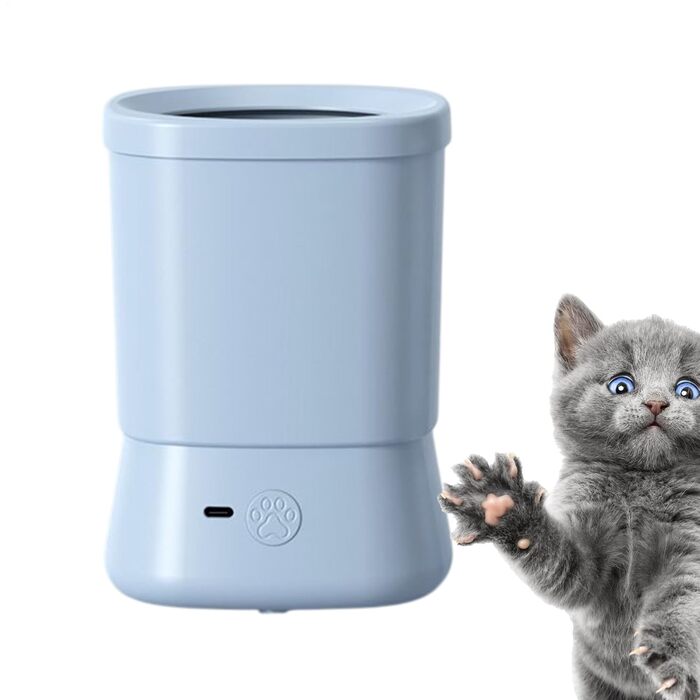 Автоматичний очищувач лап для собак – 2 швидкості, захист від бризок, для прогулянок, подорожей, кемпінгу