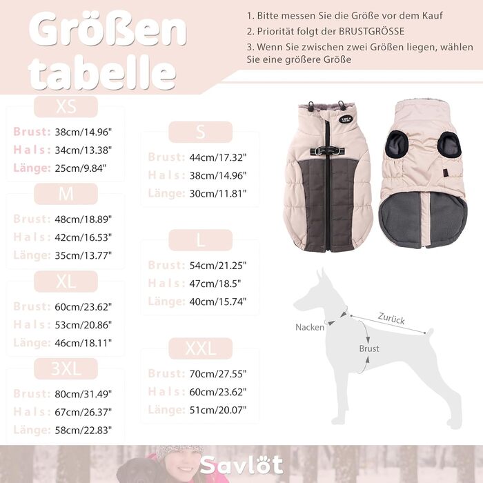 Зимова жилетка для собак Savlot, тепла, з D-кільцем, бавовна, 3XL, білий