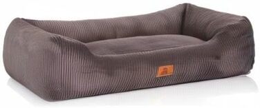 Лежак для собак Knuffelwuff Olivia XL із корду, 105x75 см, знімний чохол, праний, для великих, середніх і малих собак, бежевий, ручне плетіння