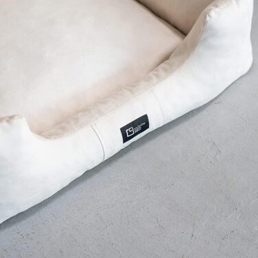 Килимок для собак Puffi, великий, середній, малий - м'який килимок для собак з Alcantara, великий розмір (XXXL+| 160x110 см, Ecru)