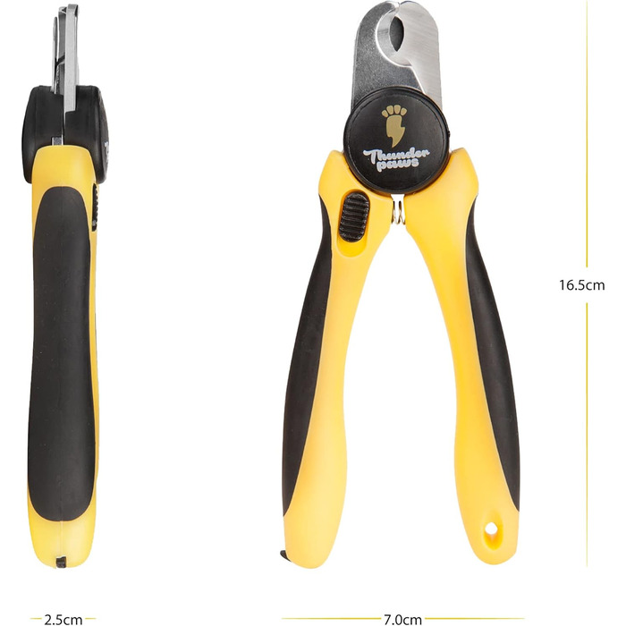 Професійна ножиця для догляду за кігтями собак Thunderpaws з захистом, замком безпеки та пилочкою (середній-великий, зелений)