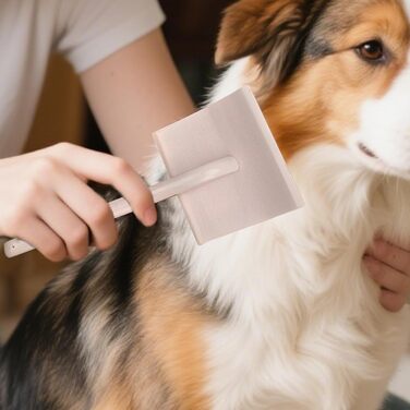 Бурштук для собак: щітка з металевого дроту для догляду за шерстю, масажний гребінь для видалення відмерлого волосся, підходить для довгої шерсті