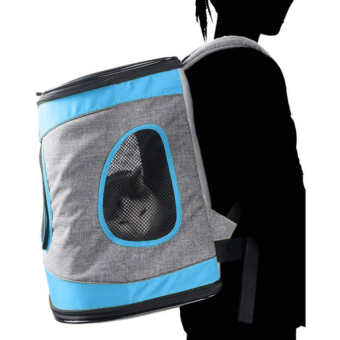 Складана переноска для собак та котів - транспортна сумка для авто та авіаперельотів. Зручна, безпечна, міцна. Колір: сіро-технозелений