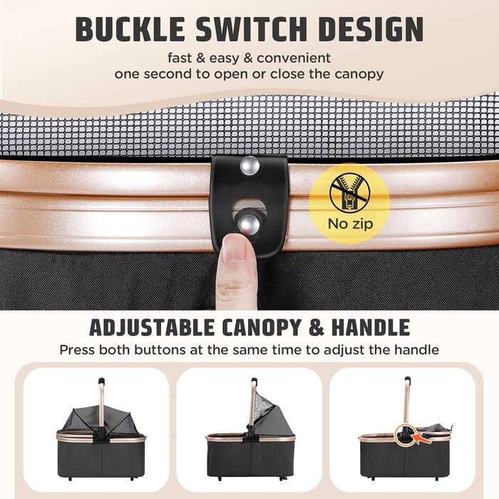 Трансформер для котів та собак Gimars до 20 кг, чорний: візок-переноска, 4-в-1, з гальмом, регульована ручка, дощовик