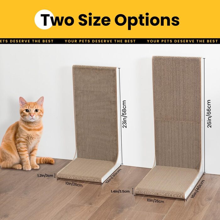 Кігтеточка для котів Conlun, L-подібна, 58 см, білий колір, для захисту меблів