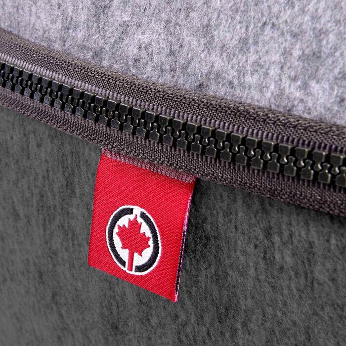 Лежанка для котів CanadianCat Company у двох відтінках сірого, стильна котяча нора, розмір 52x45x33 см