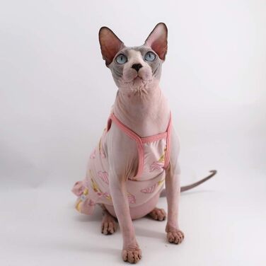 Бавовняна кофта для котів і малих собак Sphynx, однотонна, розмір M (2,5–3,2 кг), колір «Морозиво»
