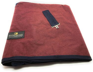 Літня повісь для коня Maddy 2, бавовняна легка та дихаюча стібленка для весни та літа з ременями та захистом хвоста (Бордовий/Синій, 128 см)