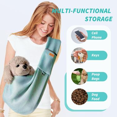 PETCUTE Сумка-переноска для собак, блакитна, до 6 кг, з ременем безпеки