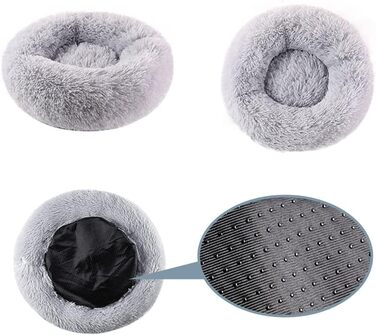 М'яке ліжко для собак, котів. Переносне, миється. Біле, 60 см, світло-сіре. Підходить для великих, середніх та маленьких собак.