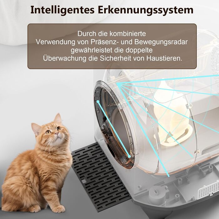 Автоматичний лоток для котів Katzenklo Selbstreinigend, 65л, XXL, з керуванням через додаток, для 2+ котів