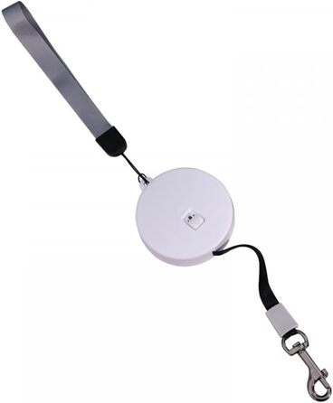 Рулетка для собак MiOYOOW, 3 м, автоматична, з відбиваючим тросом, для маленьких собак і котів, біла