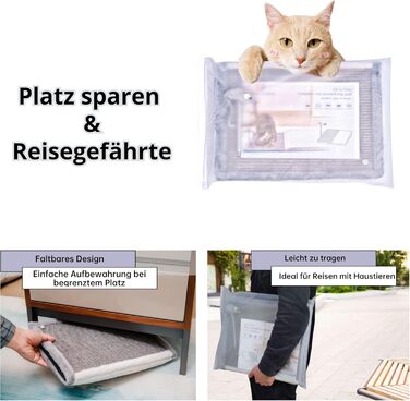 Килимок-кігтеточка для котів Happi N Pets із плетеного сизалю, з м'яким лежаком, інтерактивною іграшкою та котячою м'ятою, складаний