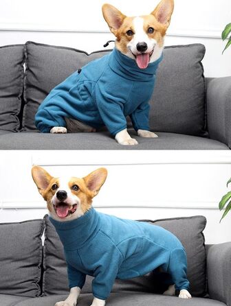 Теплий зимовий комбінезон для собак - флісова куртка-комбінезон для маленьких та середніх собак, колір зелений, розмір XXS