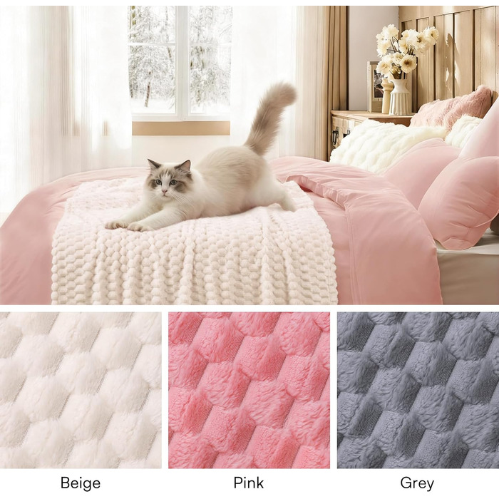 М'яка ковдра для собак та котів Luciphia, 3 шт. у наборі, фліс, 52 x 76 см