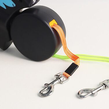 Автоматичний поводок для собак, 3 метри, подвійна ручка, міцний поводок для прогулянок, подорожей, парку, тренувань (Світло-блакитний)