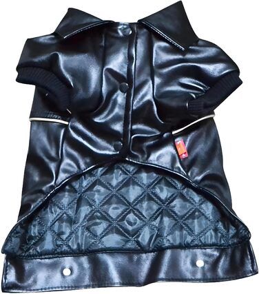 Зимовий теплий одяг для собак NIULA, мотоциклетний, з PU-шкіри, водонепроникний, розмір XXL