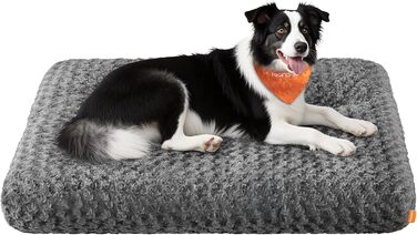 Ліжко для собак Feandrea XL, м'яке килим-матрас для великих собак, 110 x 73 см, сірий, PGW293GN01