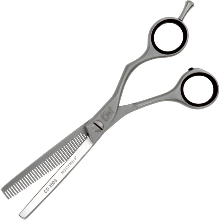 Професійна ножиця для грумінгу собак Weltmeister Solingen: моделююча, розріджуюча, з лезом гостро як бритва, 6 дюймів (15,8 см), 40 прецизійних зубців, преміум-якість, Made in Germany