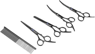 Набір інструментів для грумінгу домашніх тварин Yosoo: ножиці, гребінець, бокс для зберігання (собаки, коти)