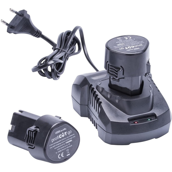 VOSS.farming profiCUT go: акумуляторна машинка для стрижки коней, 2 батареї, тиха, з лезами Aesculap, блакитна