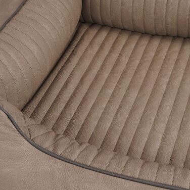 Ортопедичне собаче ліжко Knuffelwuff Columbia XL з штучної шкіри (105 x 75 см) - знімний чохол, легко мити, для великих, середніх та маленьких собак (Колір: Stone)