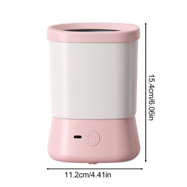 Мийка для лап собак, портативна, двошвидкісна, проти бруду, для подорожей, аксесуари для догляду за собаками (Рожева)