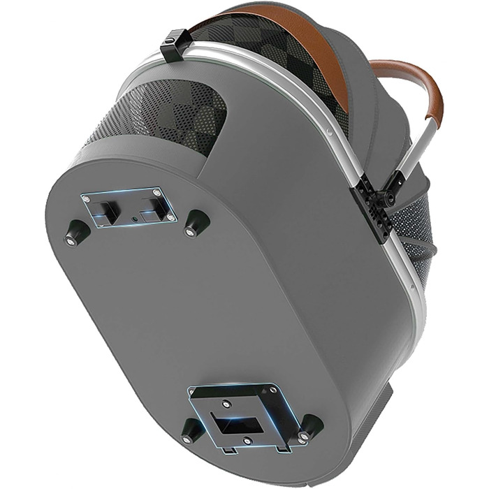 Візок для собак Fudajo 2в1, розкладний, з сумкою-переноскою для собак та котів (сірий, до 15 кг)