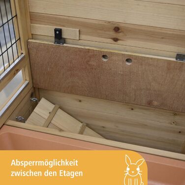 Клітка для дрібних тварин Kerbl Indoor Deluxe, двоповерхова, 115x60x118 см, на колесах, для хом'яків і морських свинок
