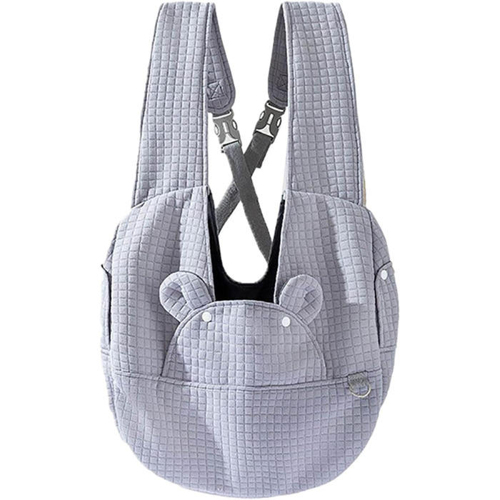Рюкзак для тварин: переноска для собак та котів 2-12 кг, сірий, складаний