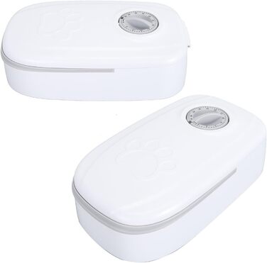 Автоматичний диспенсер для котячого корму з охолоджуваним відсіком, годівниця для малих собак, сухий та вологий корм, автоматична таймерна годівниця GRAY