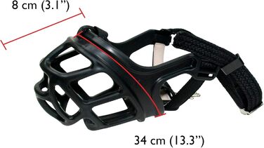 Нашийник-маска для собак великих порід Zeus Alpha TPR, L, чорний, Comfort Fit