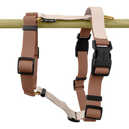 Шлейка для собак Hey Lana Outdoor Handmade, 5-рівнева регулювання, водонепроникна, для собак маленьких та великих порід, навчальна, нагрудна (Mocca/Mousse, XS/S)