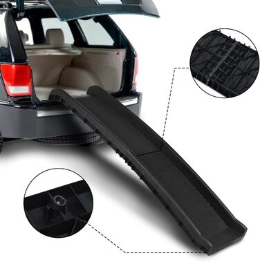 Наізі Рампа для собак 156см, складна, з антиковзким покриттям, для собак/кішок/домашніх тварин до 90 кг, чорна