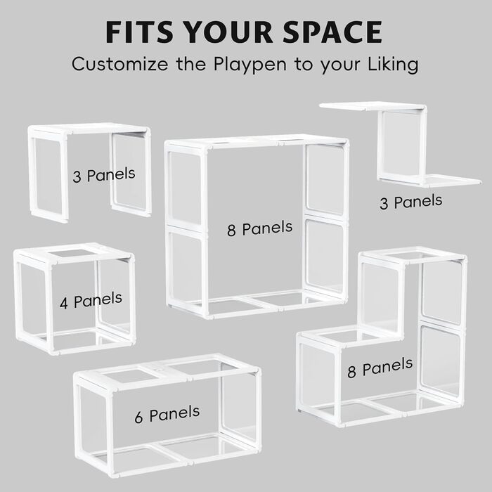 PALOPALO Вольєр XXL з прозорого акрилу для цуценят, собак-матерів та кішок – легка портативна будка для собак з легкою збіркою, дихаюча конструкція для дому