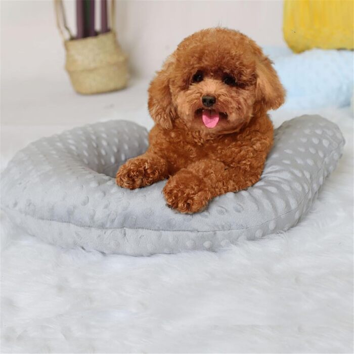 Подушка U-подібної форми для котів та собак, анатомічна подушка для підтримки шиї, м'яка та комфортна, сіра