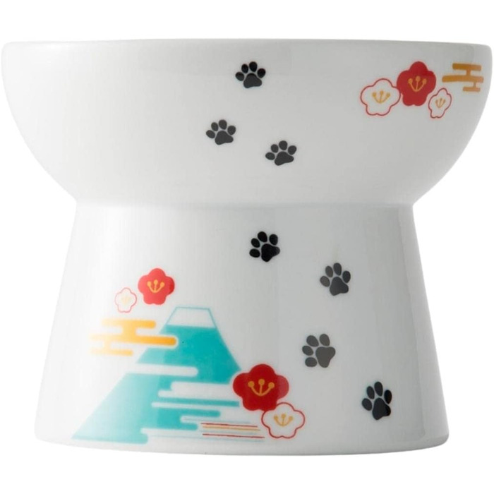Піднята миска для котів Fuji Limited Edition, велика, захист від зворотного потоку, підходить для посудомийної машини та мікрохвильовки, №1 у Японії