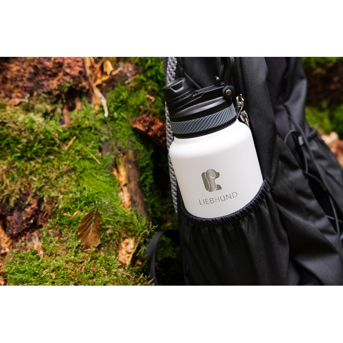 Термопляшка для собак Liebhund ThermoBott 700мл з мискою - ізольований нержавіючий сталь