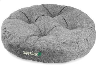 Гіркий лежак для собак середніх порід SuperKissen24 - водонепроникний лежак для котів - лежанка для собак з антикіготного матеріалу - антиалергенний та неслизький - лежанка для собак 60 x 14 см, сірий (XL)