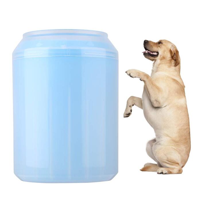 Мийка для лап собак Oumefar - портативна щітка для чищення лап з м'якої силіконової щетини (Блакитна)