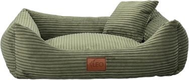 Крісло-лежанка для собак Leo4dog Olive, 100x80 см - зручне та миюче ліжко для маленьких, середніх та великих собак