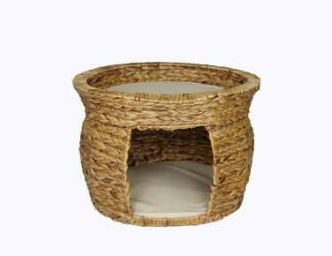 Кігтечка для котів плетені з рогожу гіацинту, 53x53x37 см