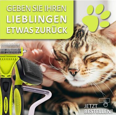 Набір для догляду за котами Orientpaw® Profi (3 шт.) – щітки для масажу та видалення підшерстка. Підходять для коротко- та довгошерстих котів. 100% комфорт та гігієна. Натуральні матеріали.