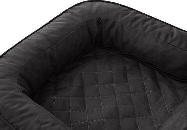 Автоматик для собак та котів: подушка-підстилка на заднє сидіння авто, переноска, лежанка, корзина, шлейка, 42x55 см (Чорний Оксфорд)