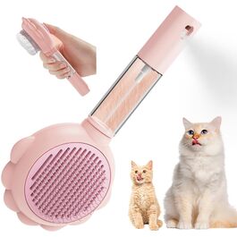 Бурштук для собак та котів Vamotto з водяним розпилювачем та самоочищенням - рожевий